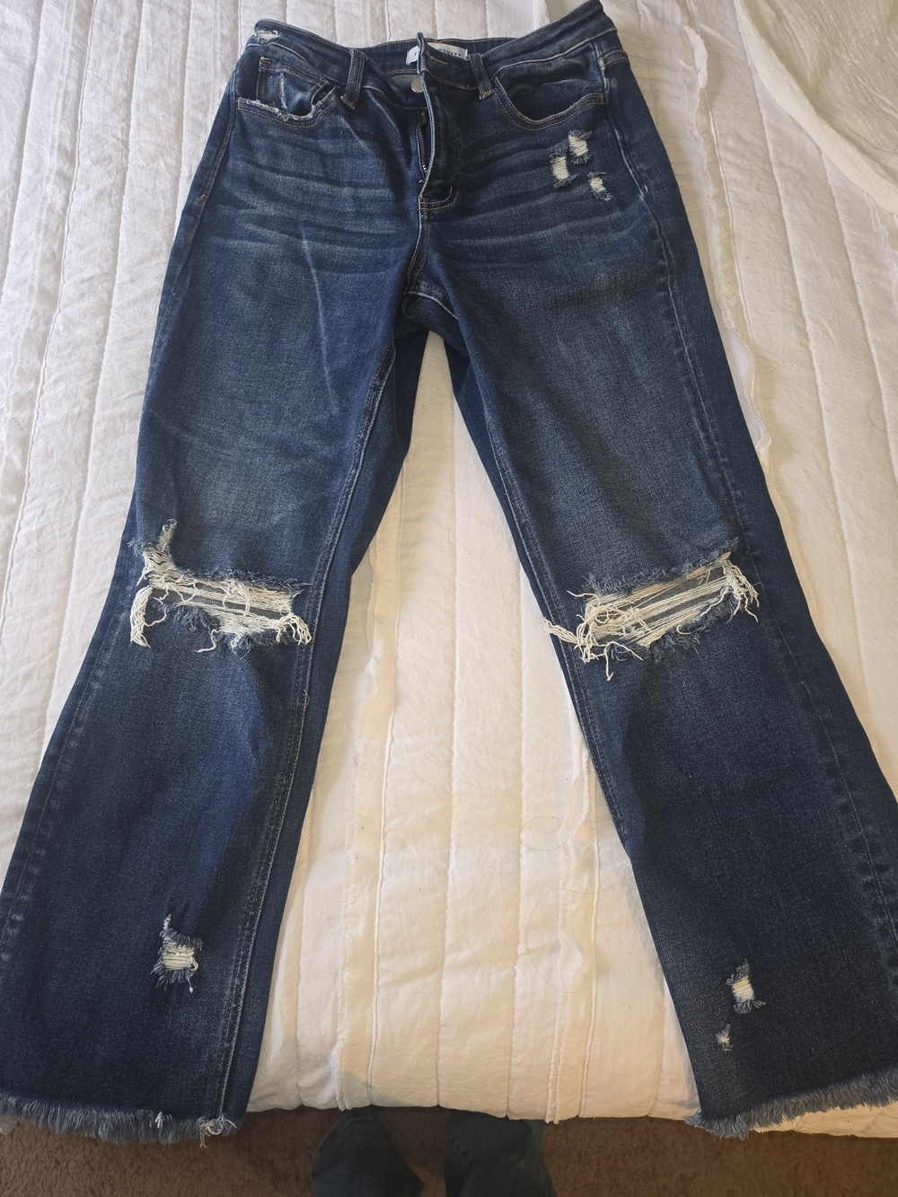 Flying Monkey Dark Blue Distressed Boyfriend Jeans